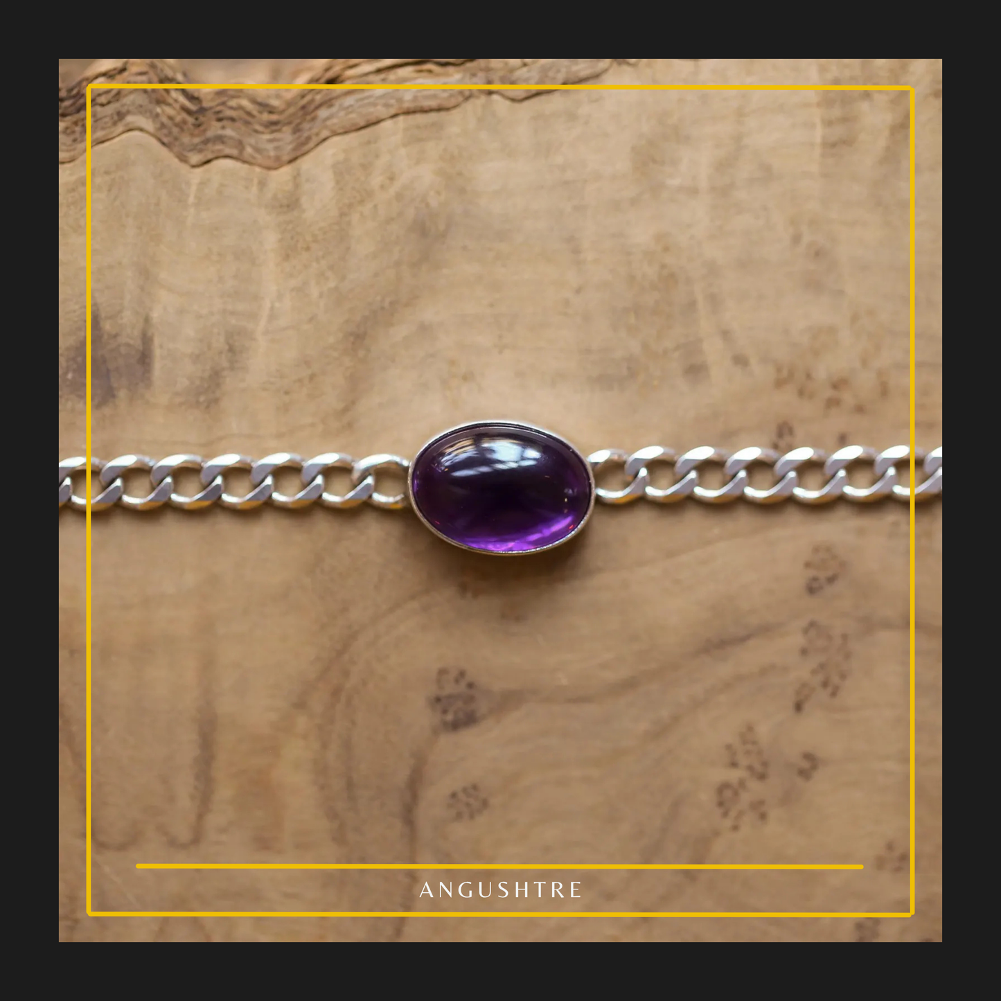 Amethyst Silver Chain Bracelet – Peace & Balance