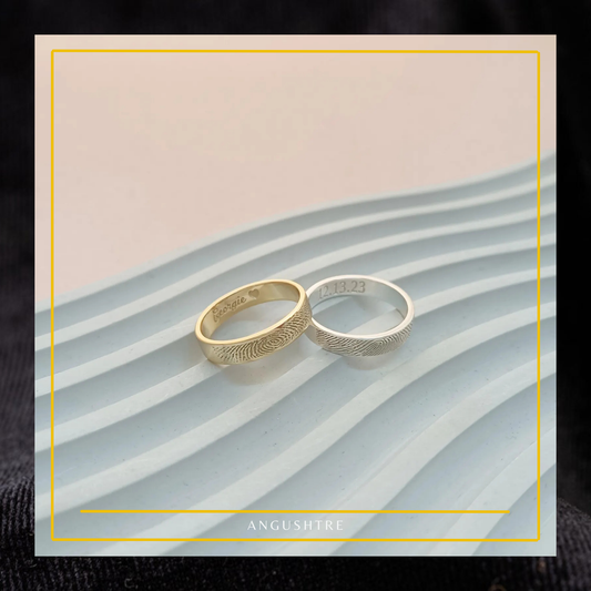 Personalized Engraved Band Couple Pair