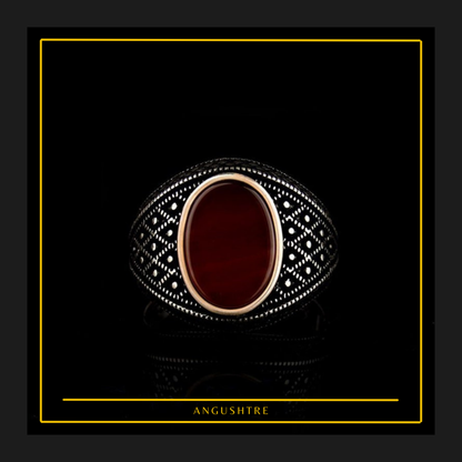 Yumni Aqeeq Ring - Black Zarcosn