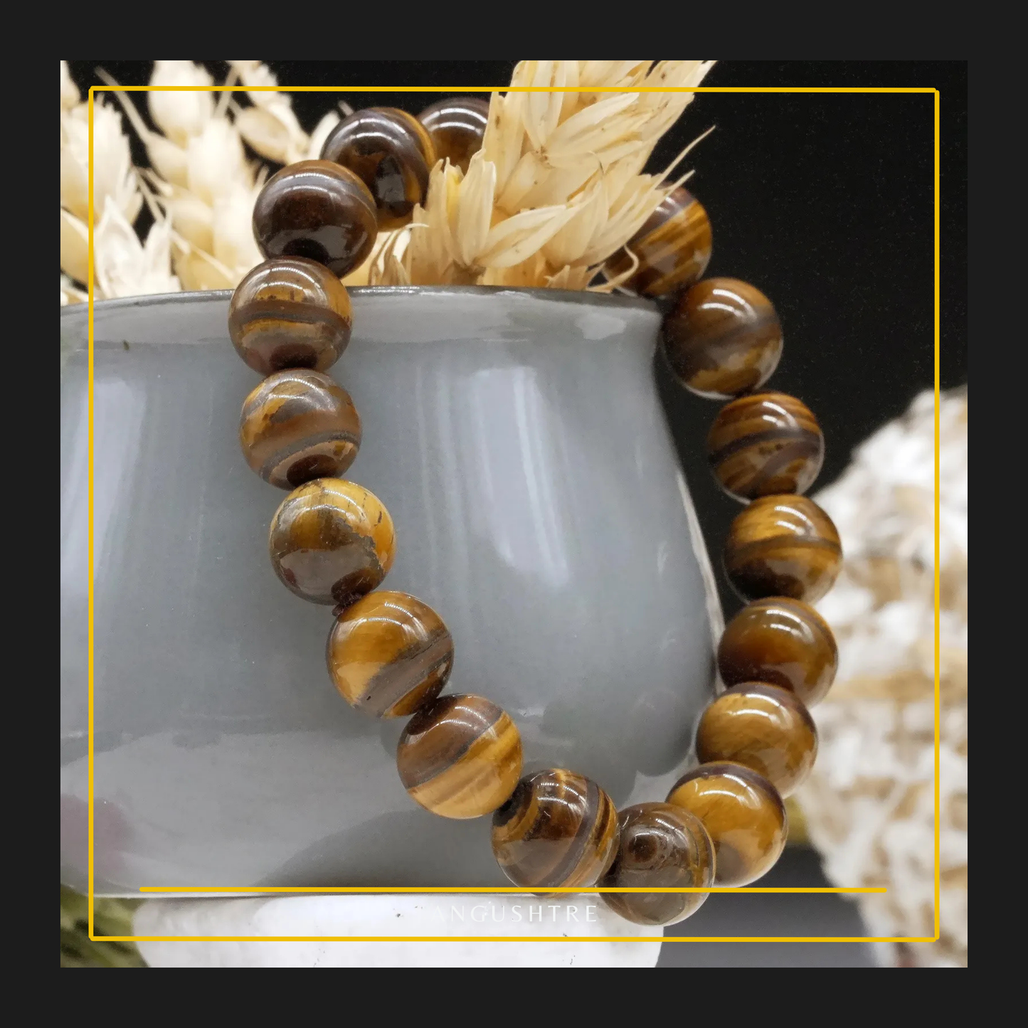 Tiger Eye Bead Bracelet – Strength, Confidence