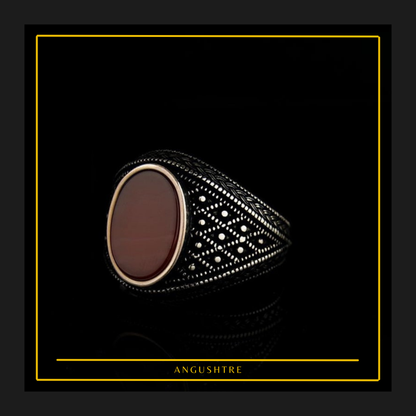 Yumni Aqeeq Ring - Black Zarcosn