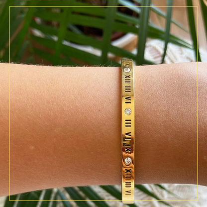 Roman Numeral Cuff Bracelet