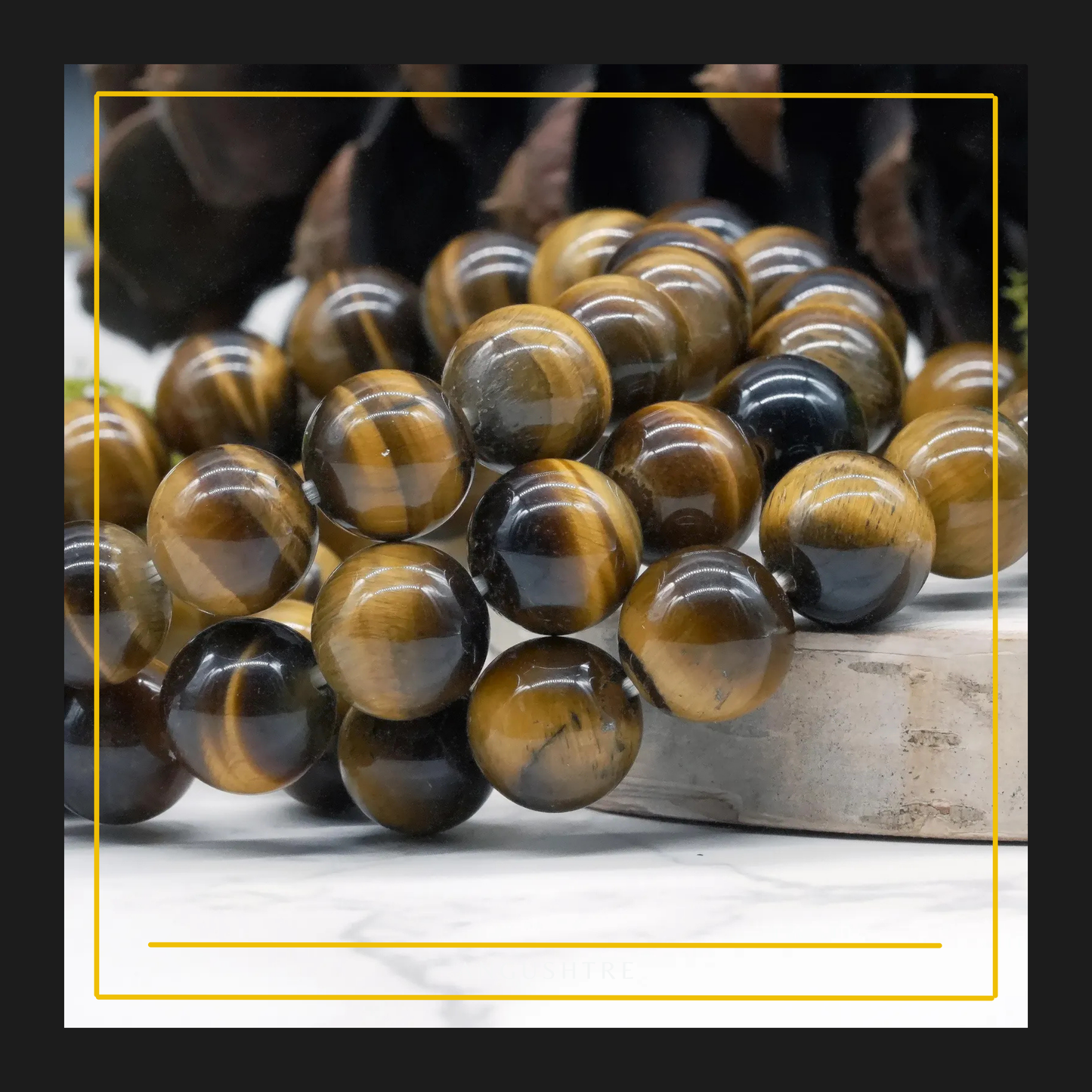 Tiger Eye Bead Bracelet – Strength, Confidence