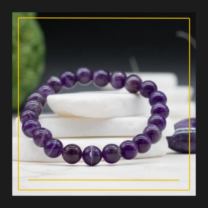 Men’s Amethyst Beaded Bracelet – Calm. Clarity. Confidence.