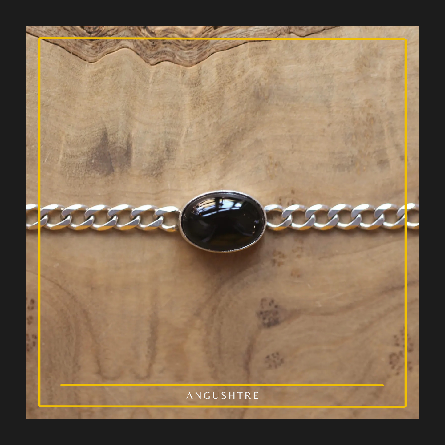 Black Yumni Hussaini Aqeeq  Silver Chain Bracelet – Strength & Protection