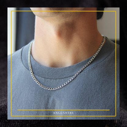 Premium 925 Silver & Stainless Steel Cuban Chain