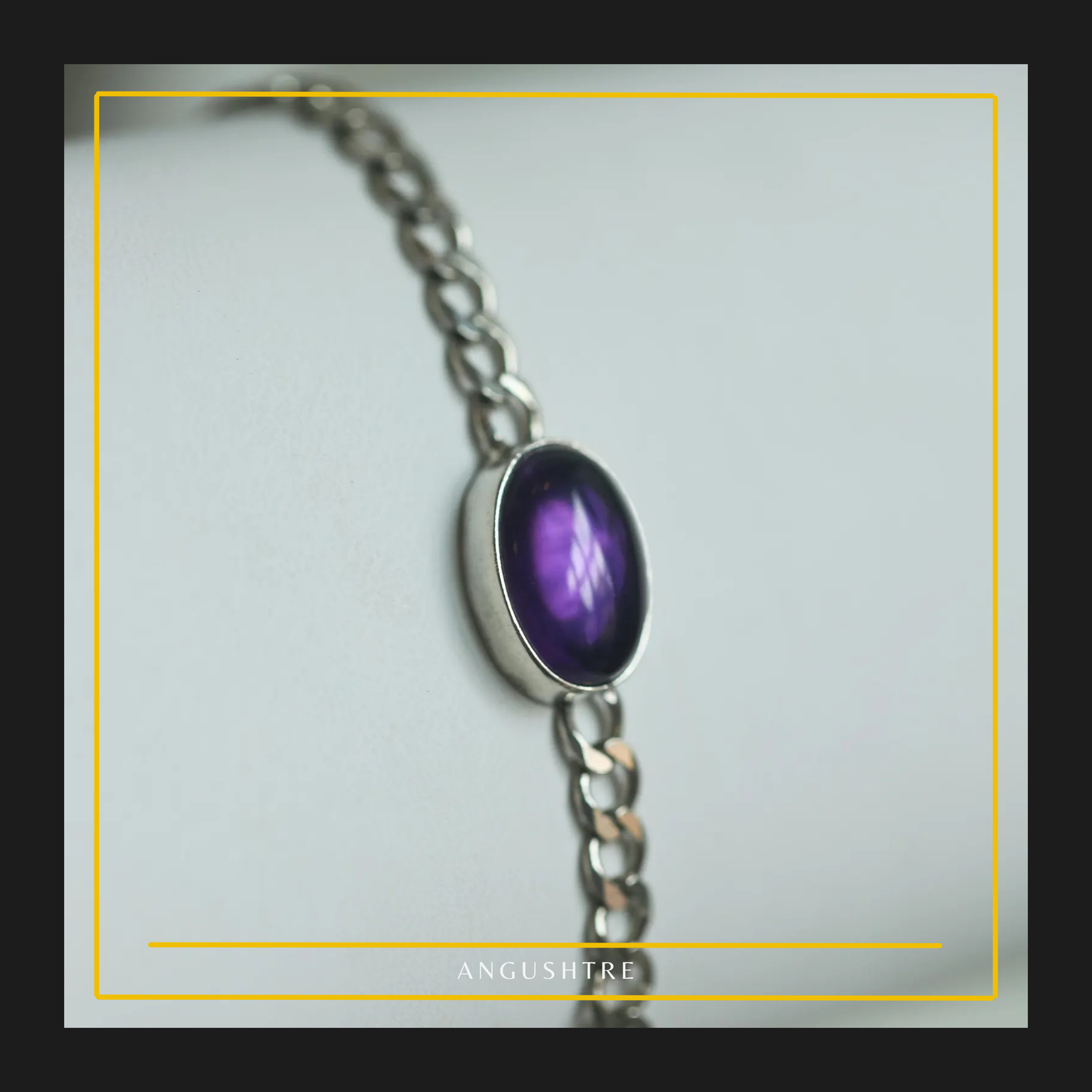 Amethyst Silver Chain Bracelet – Peace & Balance