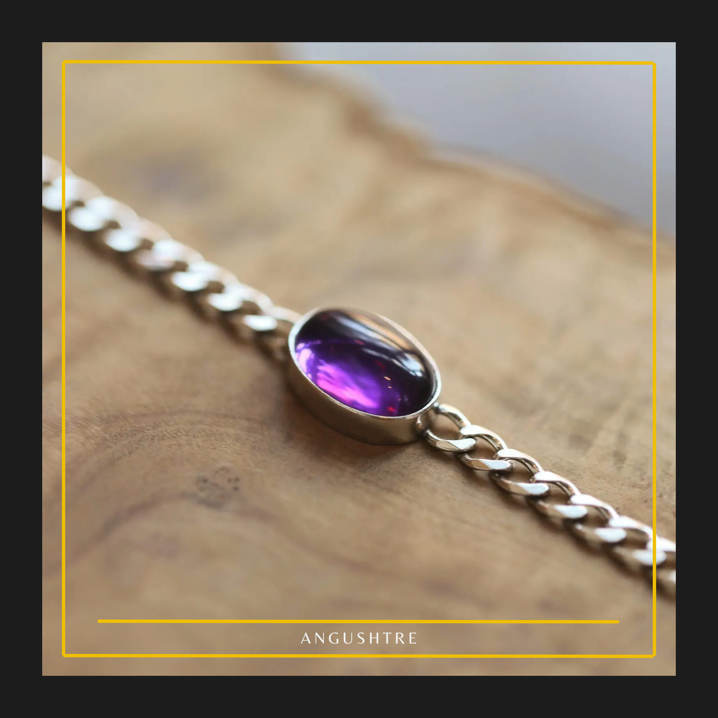 Amethyst Silver Chain Bracelet – Peace & Balance