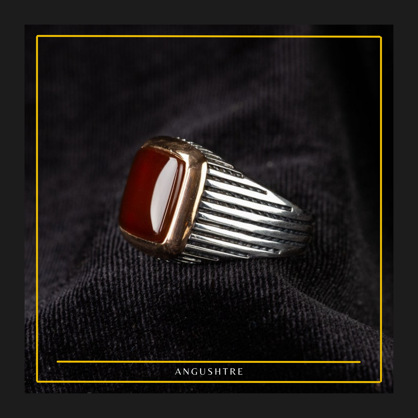 Vintage Persian Yumni Aqeeq Ring