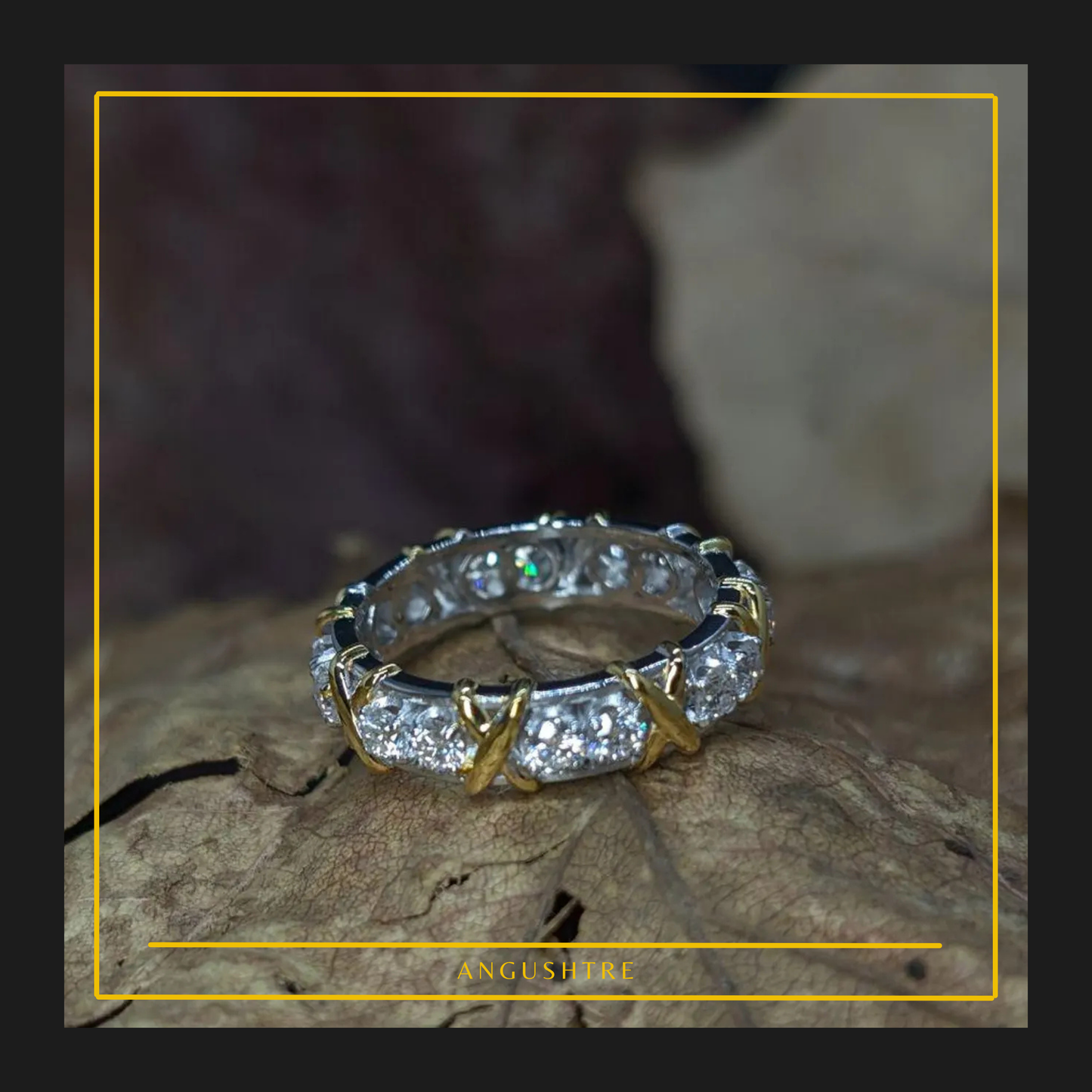 Moissanite X Ring Eternity Band