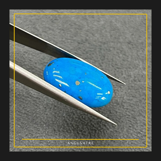 Natural Nishapuri Firoza – Oval Shape Premium Turquoise Gemstone (Flawless)