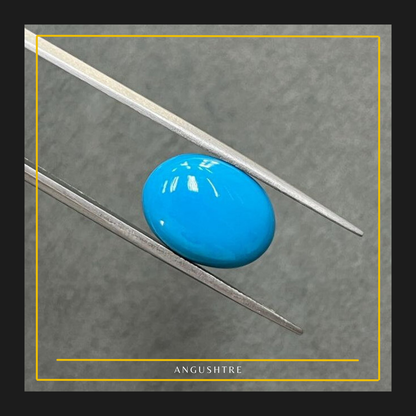 Natural Nishapuri Firoza – Oval Shape Premium Turquoise Gemstone (Flawless)