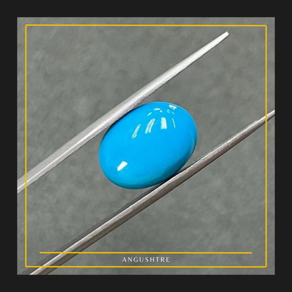 Natural Nishapuri Firoza – Oval Shape Premium Turquoise Gemstone (Flawless)