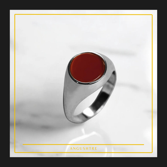 Natural Yemeni Aqeeq Men's Ring