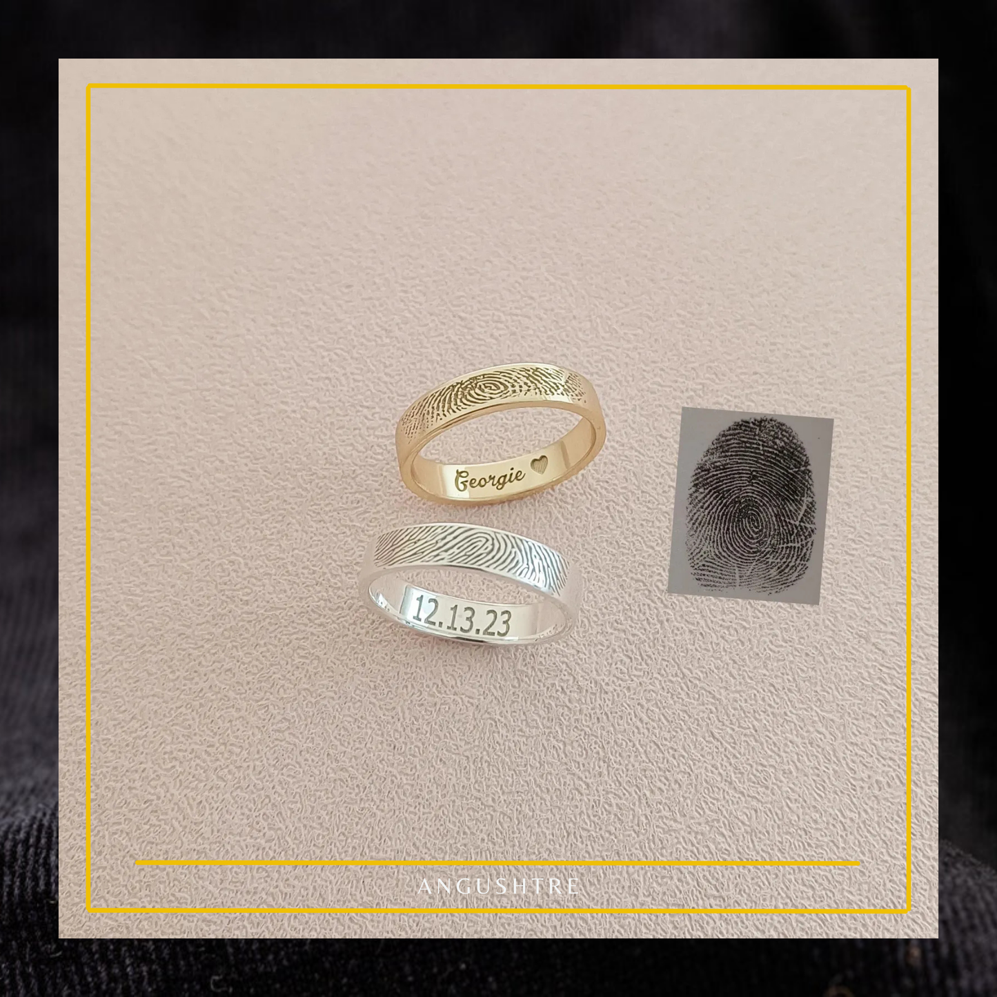 Personalized Engraved Band Couple Pair