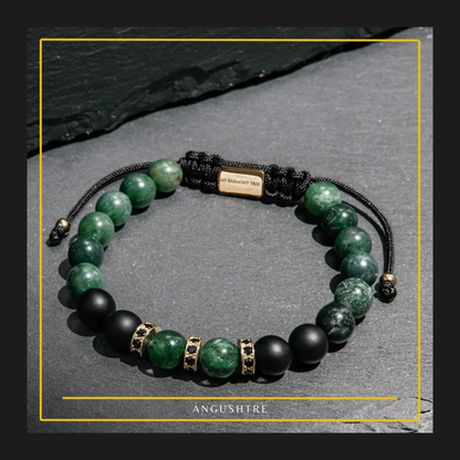 Men’s Onyx & Jade Beaded Bracelet – Strength, Balance & Growth
