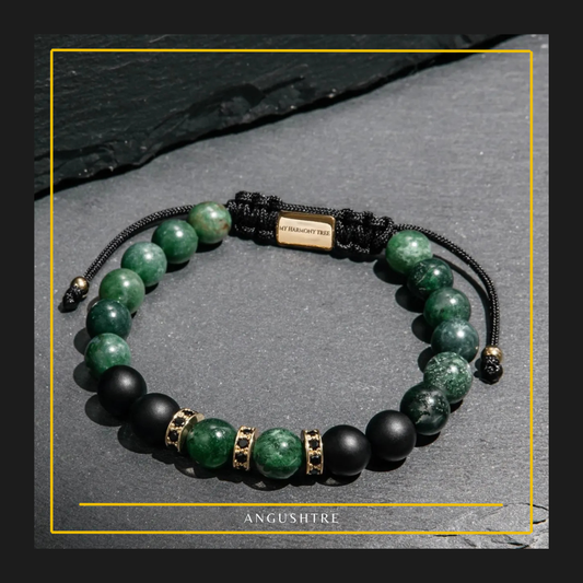 Men’s Onyx & Jade Beaded Bracelet – Strength, Balance & Growth
