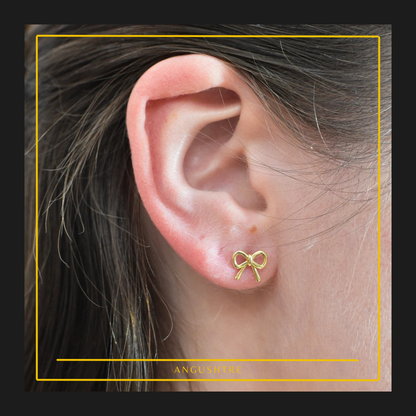 Dainty Ribbon Studs Earings