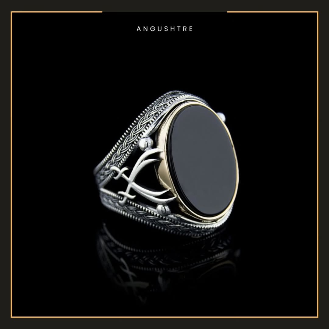 Black Hussaini Aqeeq Ring