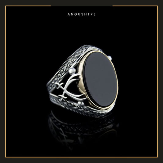 Black Hussaini Aqeeq Ring