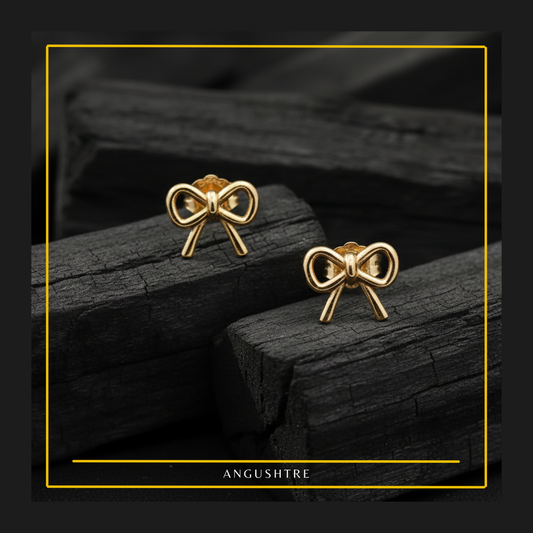 Dainty Ribbon Studs Earings