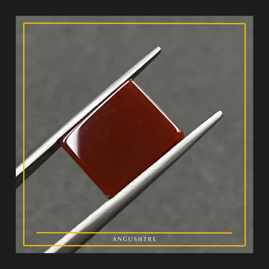 Square Plate Shape Natural Brown Yumnī Aqeeq  Premium