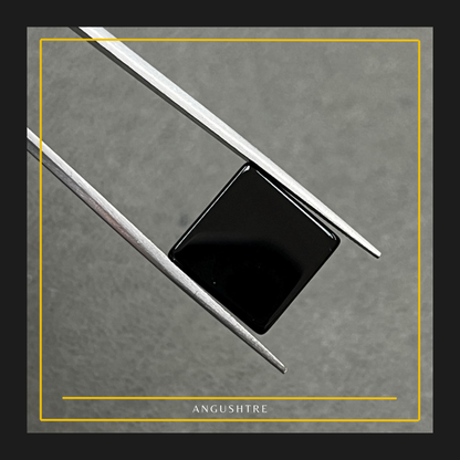 Natural Irani Black Aqeeq – Square Shape