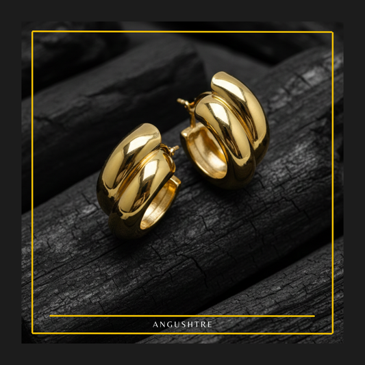 Chunky Huggie Hoop Earrings