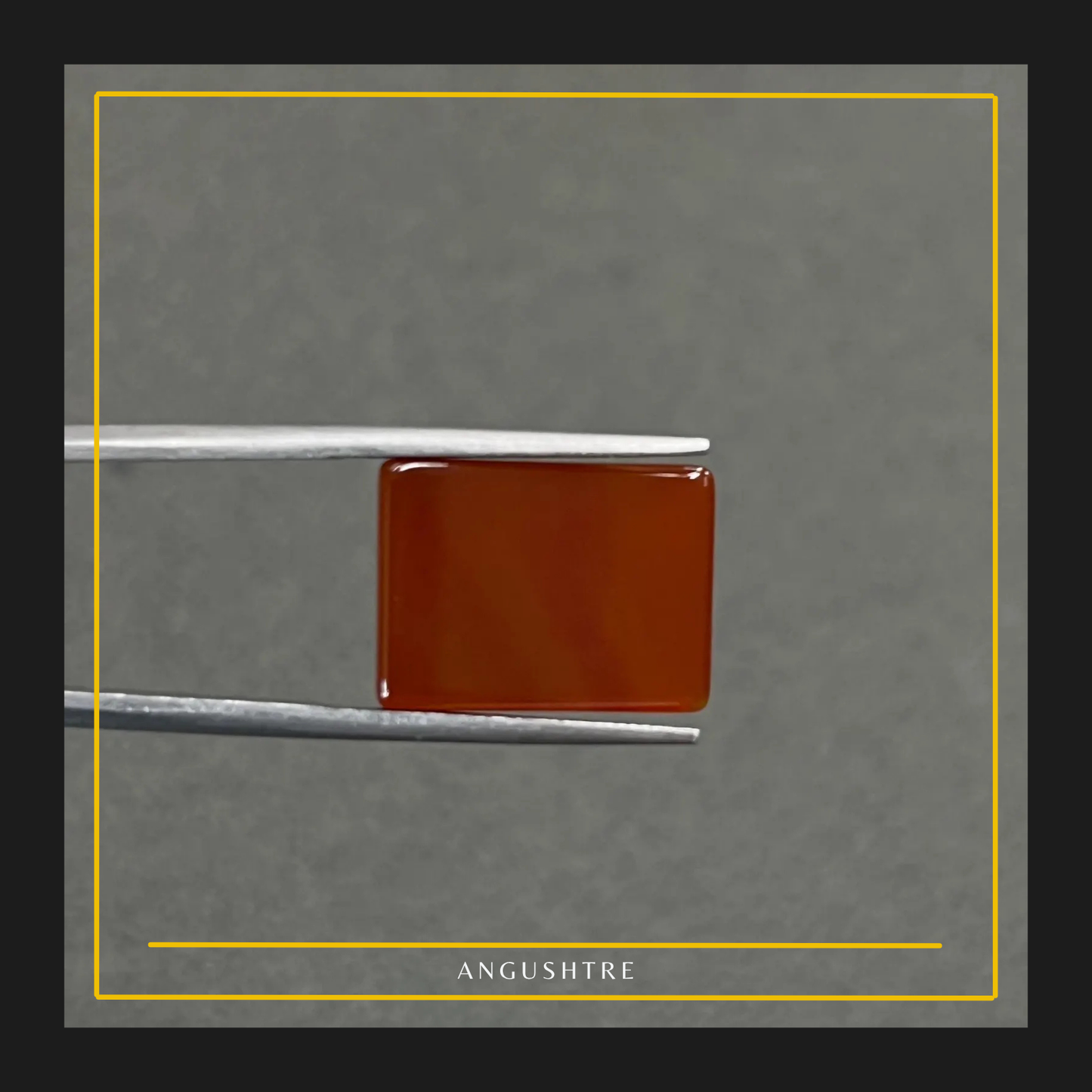 Square Plate Shape Natural Brown Yumnī Aqeeq  Premium