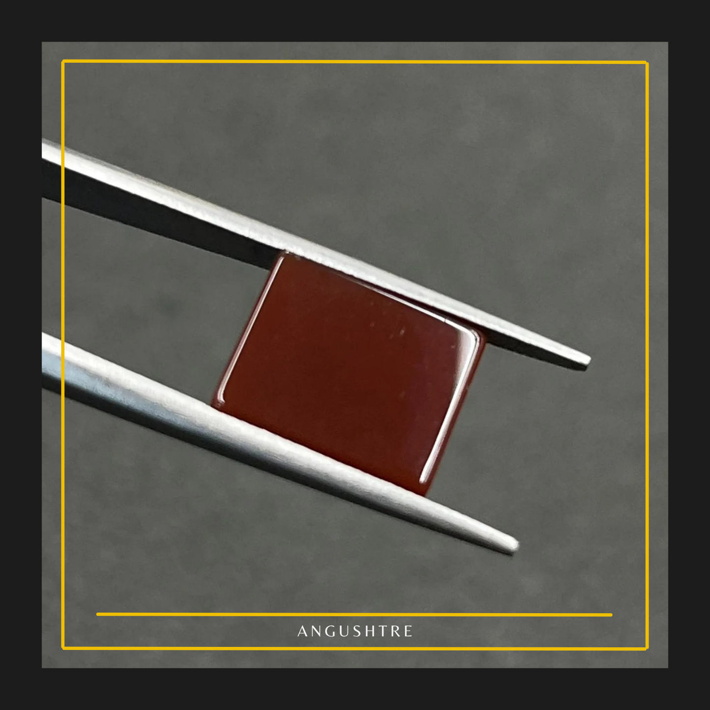 Square Plate Shape Natural Brown Yumnī Aqeeq  Premium