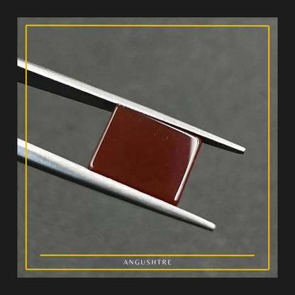 Square Plate Shape Natural Brown Yumnī Aqeeq  Premium