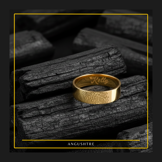 His & Her Fingerprint Promise Ring