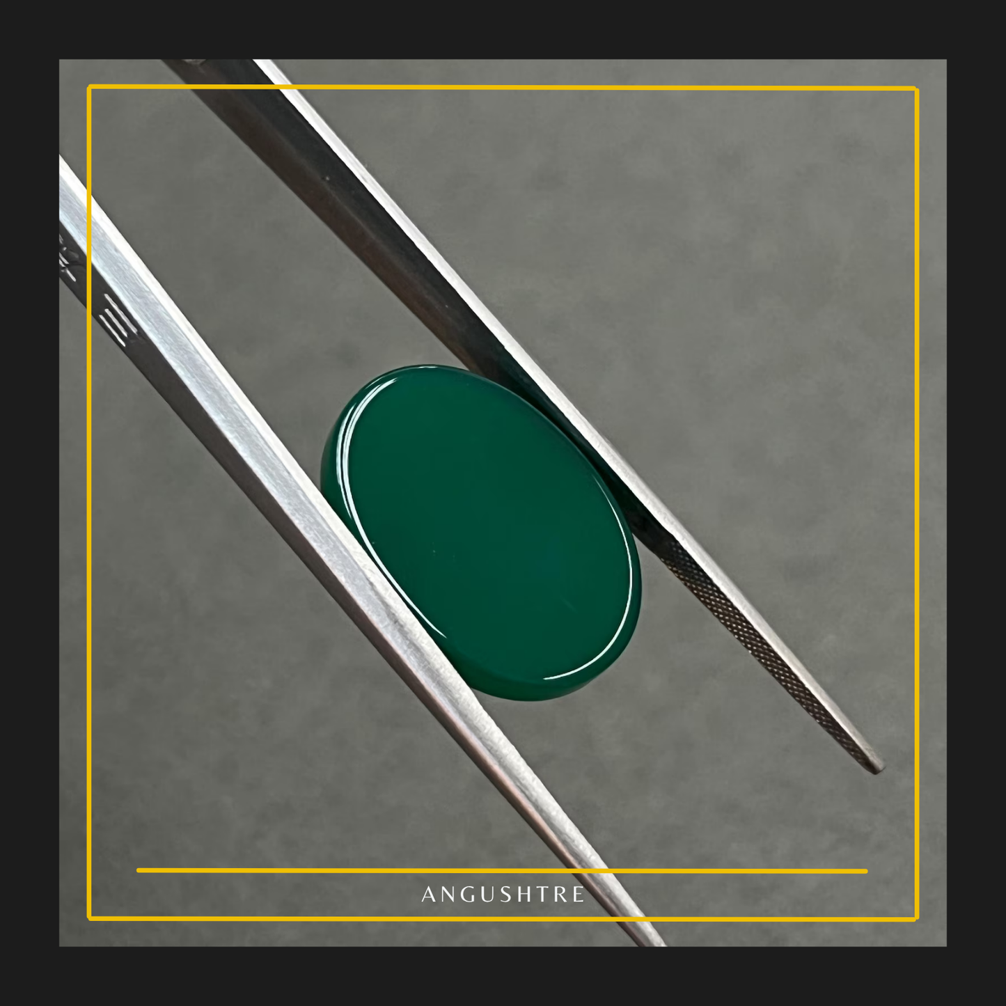 Natural Green Aqeeq Raza (Oval Shape) – Elegant Premium Gemstone