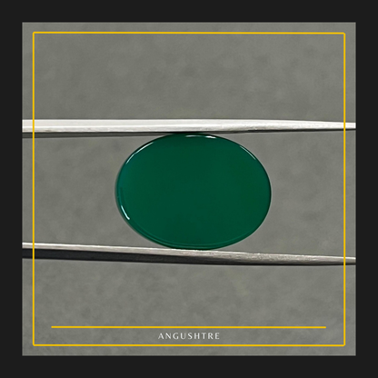 Natural Green Aqeeq Raza (Oval Shape) – Elegant Premium Gemstone