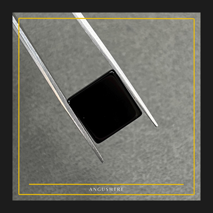 Natural Irani Black Aqeeq – Square Shape