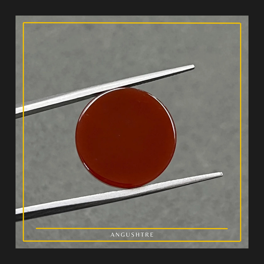 Round Shape Natural Brown Yumnī Aqeeq  Premium