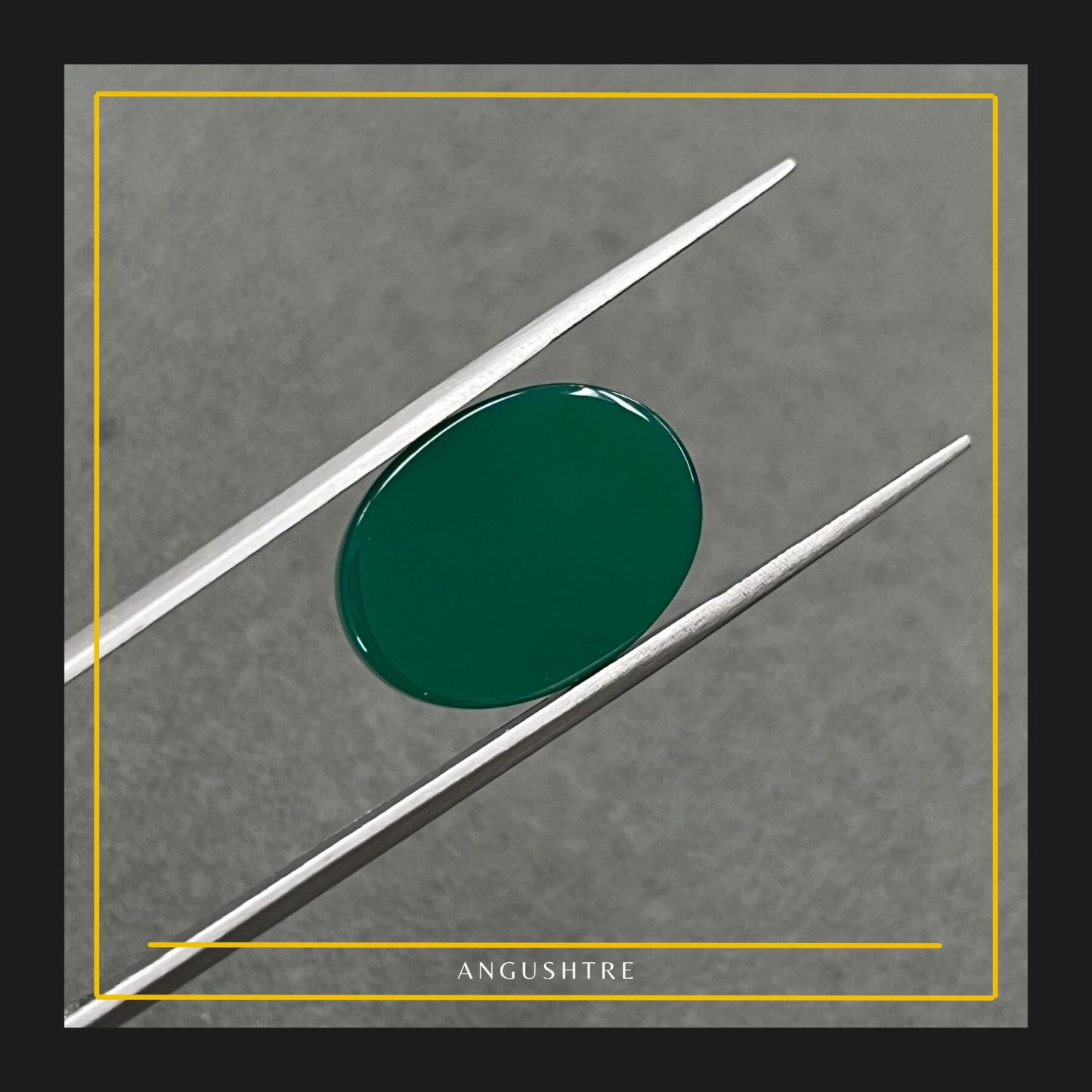 Natural Green Aqeeq Raza (Oval Shape) – Elegant Premium Gemstone