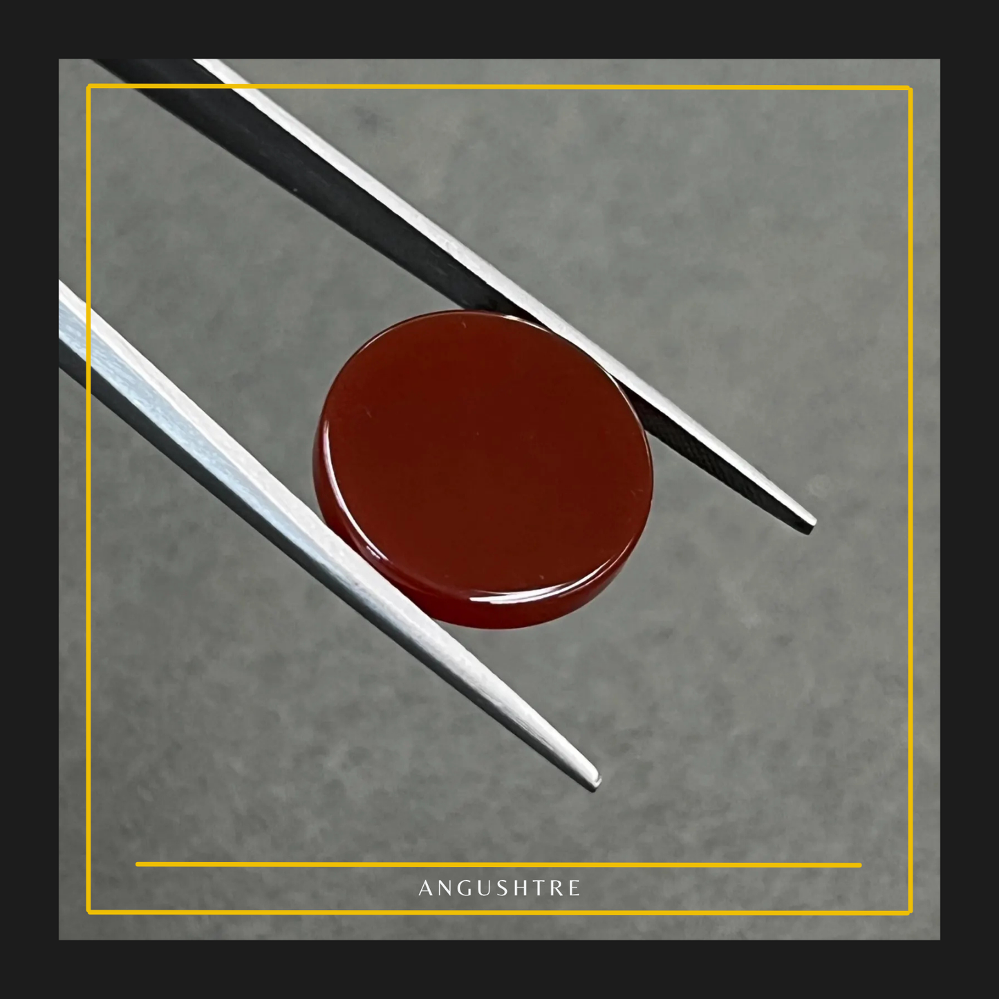 Round Shape Natural Brown Yumnī Aqeeq  Premium