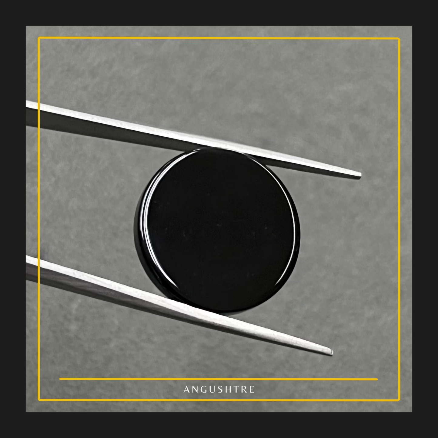 Natural Irani Black Aqeeq – Round Shape