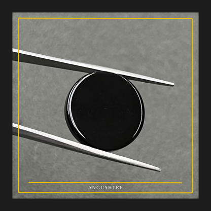 Natural Irani Black Aqeeq – Round Shape