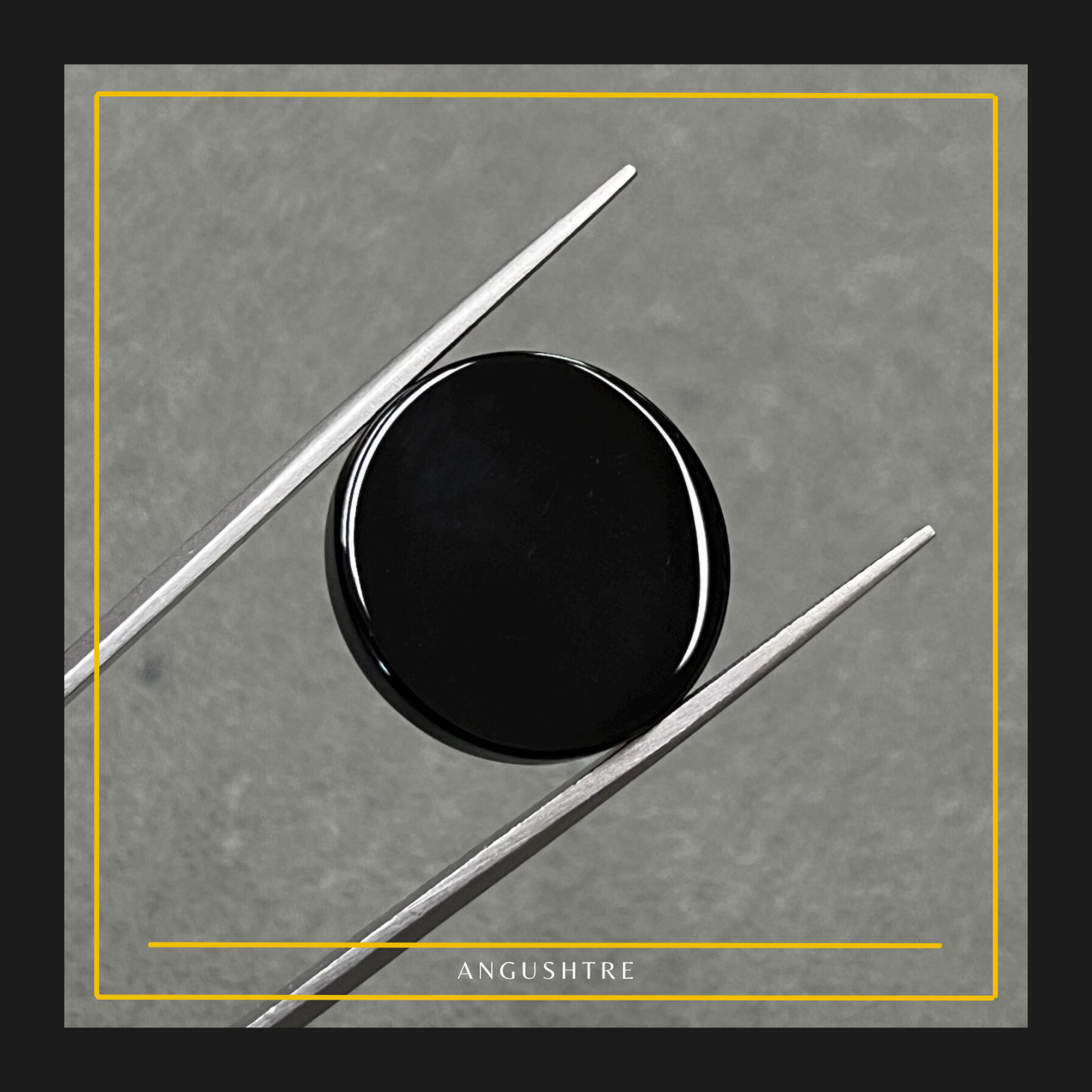 Natural Irani Black Aqeeq – Round Shape