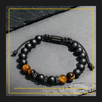 Men’s Onyx & Tiger Eye Beaded Bracelet – Strength. Balance. Power.