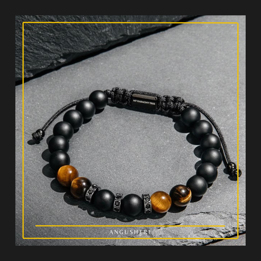 Men’s Onyx & Tiger Eye Beaded Bracelet – Strength. Balance. Power.