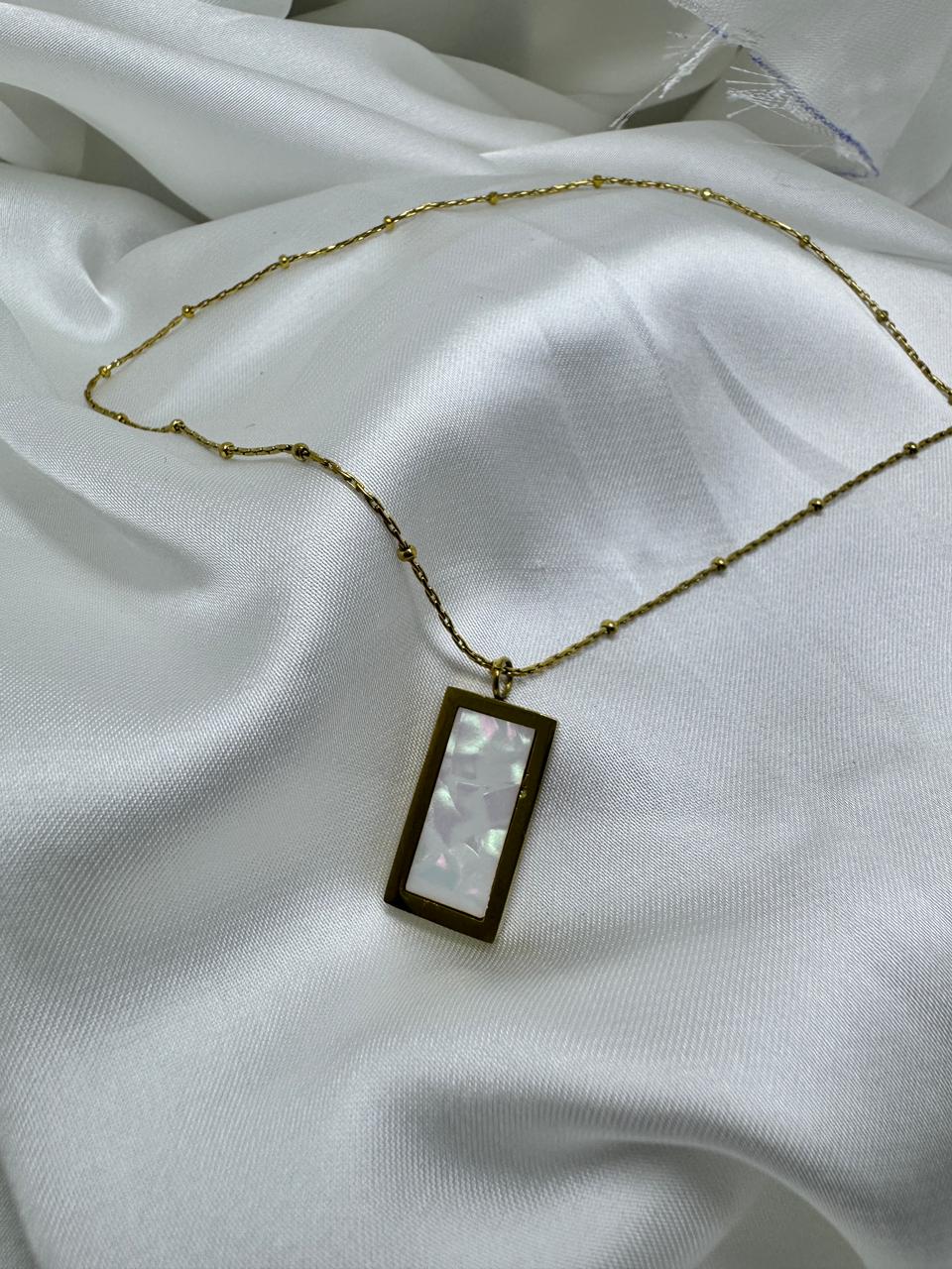 Stone Infused  Double sided Pendant