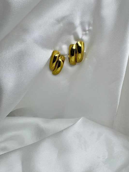 Chunky Huggie Hoop Earrings