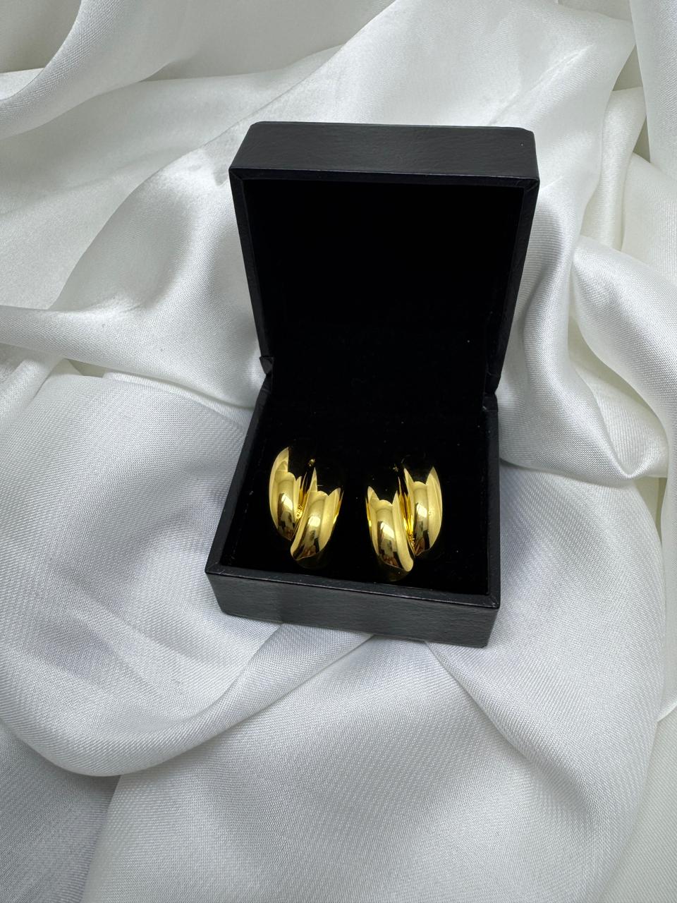 Chunky Huggie Hoop Earrings