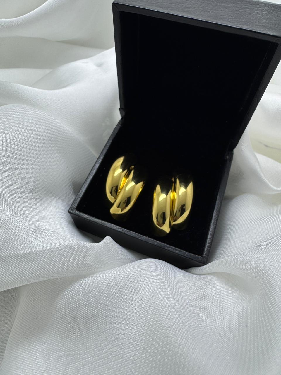 Chunky Huggie Hoop Earrings