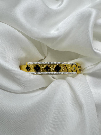 Gold Plated Monogram Bangle